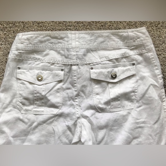 INC White Linen Pant Size 4 - Picture 2 of 7